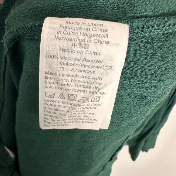 Madewell Novel Dress Smoky Spruce Green Button Up Long Sleeve Mini Fall Dress XS - Picture 10 of 11